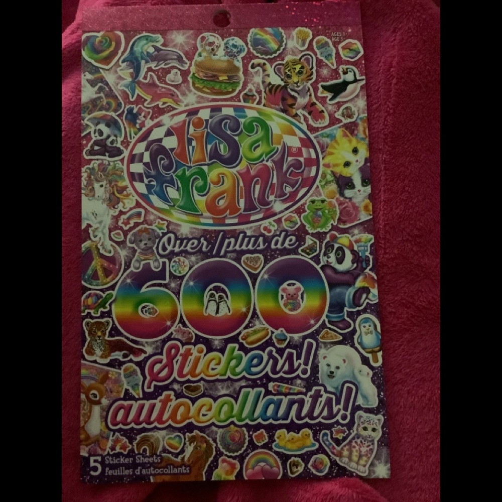 Lisa Frank 600 Stickers in 5 pages